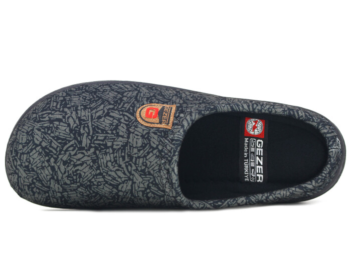 Gezer Merdane 16562.00 PVC Winter Gondol Kışlık Ev Terliği Gri - Gezer (1)