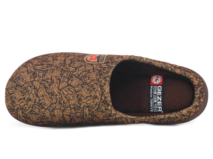 Gezer Merdane 16562.00 PVC Winter Gondol Kışlık Ev Terliği Kahve - Gezer (1)