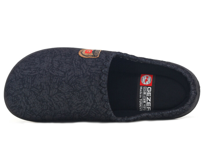 Gezer Merdane 16562.00 PVC Winter Gondol Kışlık Ev Terliği Siyah - Gezer (1)