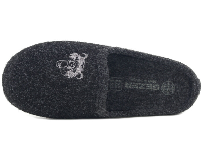 Gezer Merdane 16611.00 Keçeli PVC Gondol Ev Terliği Antrasit - Gezer (1)