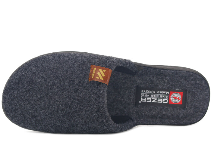 Gezer Merdane 16648.00 Poli Kışlık Ev Terliği Antrasit - 2