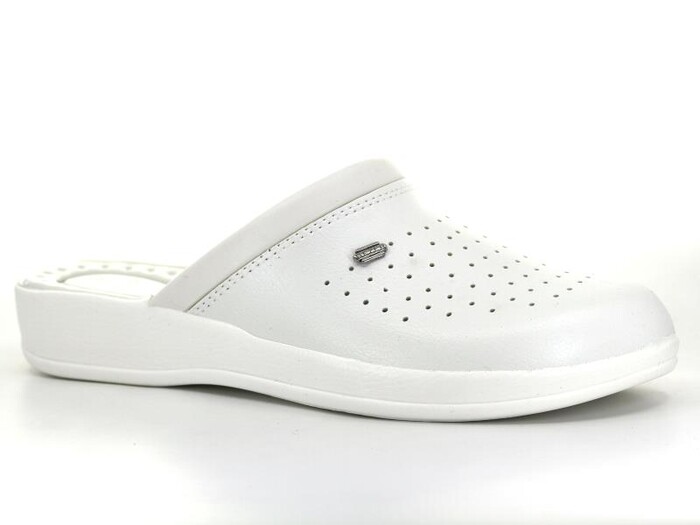 Gezer Merdane 04768.00 Noktalı Yastıklı Sabo / Tıbbi Terlik Beyaz - Gezer