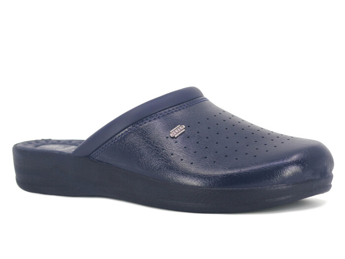 Gezer Merdane 04768.00 Noktalı Yastıklı Sabo / Tıbbi Terlik Lacivert - Gezer