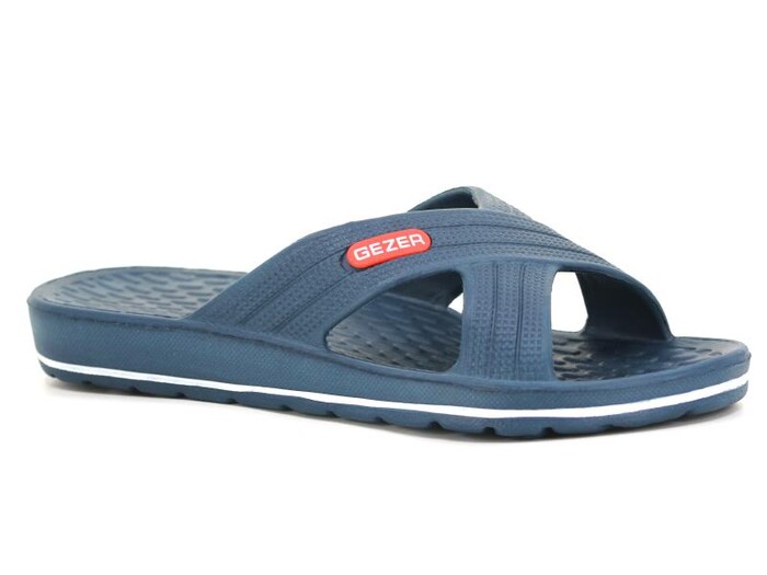 Gezer Merdane 08416.00 Çapraz Çizgili Eva Terlik Lacivert - Gezer