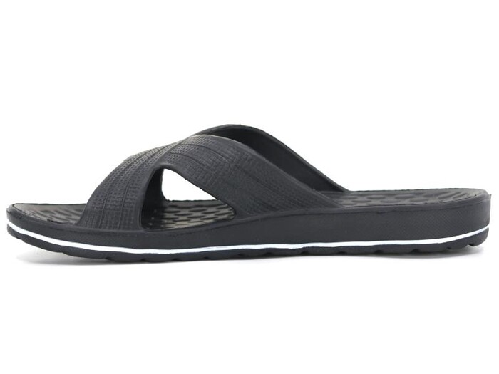 Gezer Merdane 08416.00 Çapraz Çizgili Eva Terlik Siyah - Gezer (1)