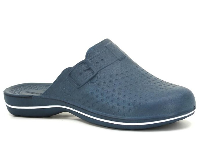 Gezer Merdane 08678.00 Sabo Kapalı Çizgili Eva Terlik Lacivert - Gezer (1)