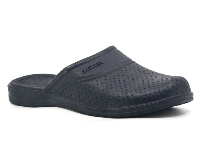 Gezer Merdane 09601.00 Islak Zemin Air Blow Kapalı Kaydırmaz Terlik Siyah - Gezer