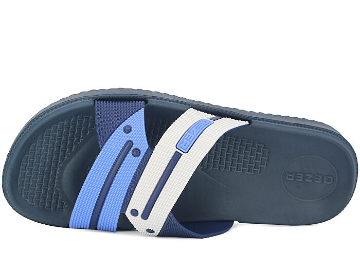 Gezer Merdane 09654.00 Koleksiyon Lux Eva Terlik Mavi - Beyaz - Lacivert - Gezer (1)