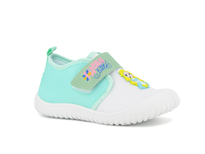 Gezer Patik 03446.00 Kız Keten Ayakkabı Beyaz - Mint Yeşili - 1