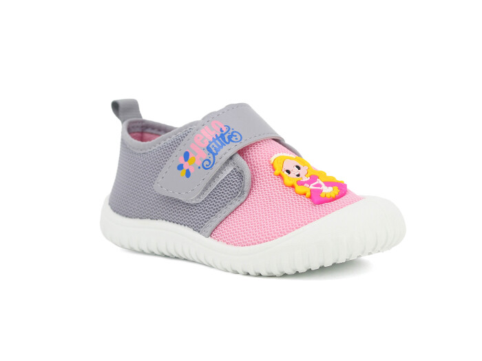 Gezer Patik 03446.00 Kız Keten Ayakkabı Pembe - Gri - 1