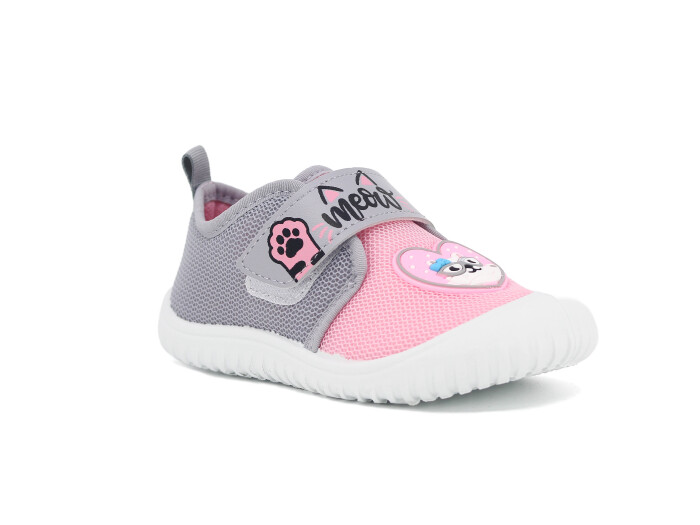 Gezer Patik 03447.00 Kız Keten Ayakkabı Pembe - Gri - 1