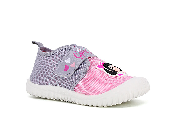 Gezer Patik 03473.00 Kız Keten Ayakkabı Pembe - Gri - Gezer