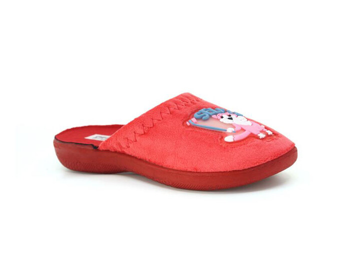 Gezer Patik 10063.06 Traşlı Kauçuk Baskılı Ev Terliği Kırmızı - Gezer