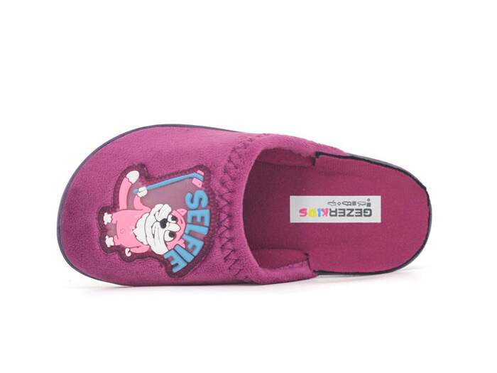Gezer Patik 10063.06 Traşlı Kauçuk Baskılı Ev Terliği Mor - 2