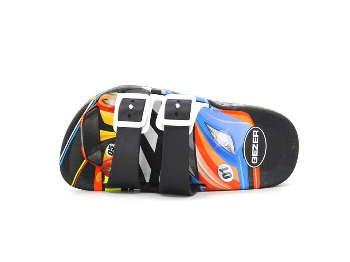 Gezer Patik 11362 Air Blow Çift Toka Kaydırmaz Terlik Siyah - Beyaz - Gezer (1)