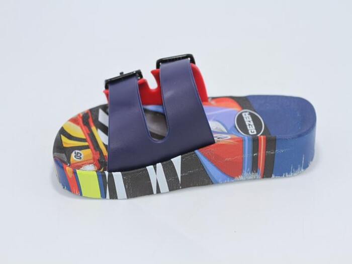 Gezer Patik 13130.00 Air Blow Çift Toka Kaydırmaz Terlik Kırmızı - Lacivert - 3