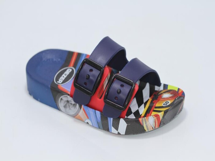 Gezer Patik 13130.00 Air Blow Çift Toka Kaydırmaz Terlik Kırmızı - Lacivert - Gezer