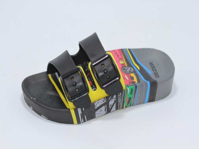 Gezer Patik 13130.00 Air Blow Çift Toka Kaydırmaz Terlik Sarı - Siyah - 2