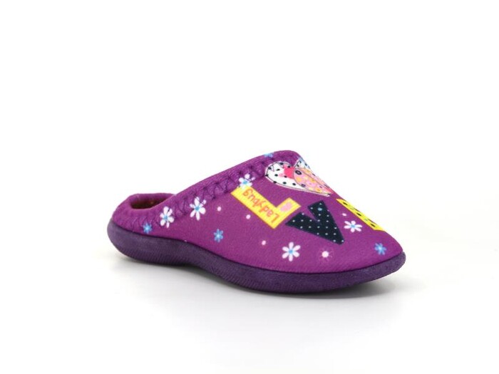 Gezer Patik 13730.00 Gondol Love Baskılı Kız Ev Terliği Mor - 1
