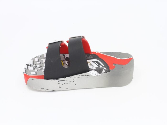 Gezer Patik 14025.00 Air Blow Çift Toka Kaydırmaz Terlik Kırmızı - Siyah - 2