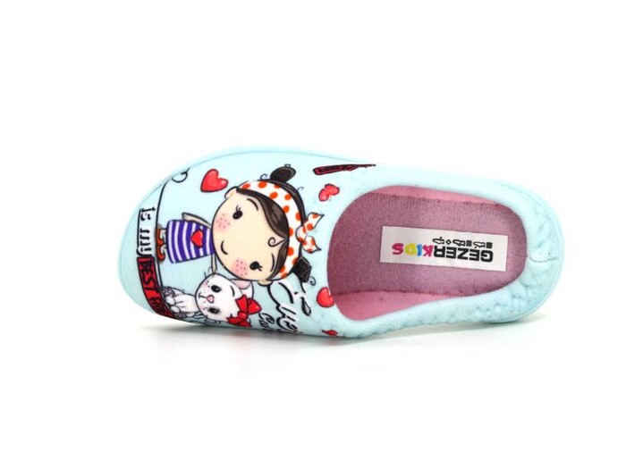 Gezer Patik 14526.00 Gondol Baskılı Kız Ev Terliği Mavi - 2