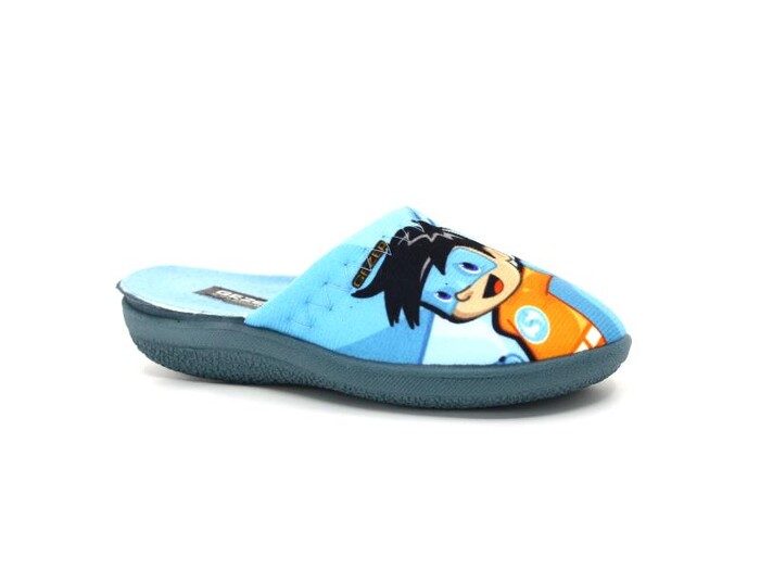 Gezer Patik 14534.00 Traşlı Baskılı Erkek Ev Terliği Mavi - Gezer