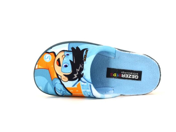 Gezer Patik 14534.00 Traşlı Baskılı Erkek Ev Terliği Mavi - Gezer (1)