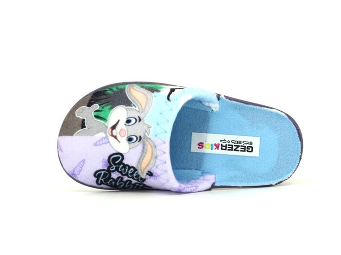 Gezer Patik 14535.01 Traşlı Baskılı Kız Ev Terliği Lila - 2