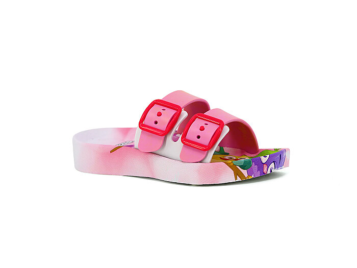 Gezer Patik 14786.00 Air Blow Çift Toka Kaydırmaz Terlik Beyaz - Pembe - 1