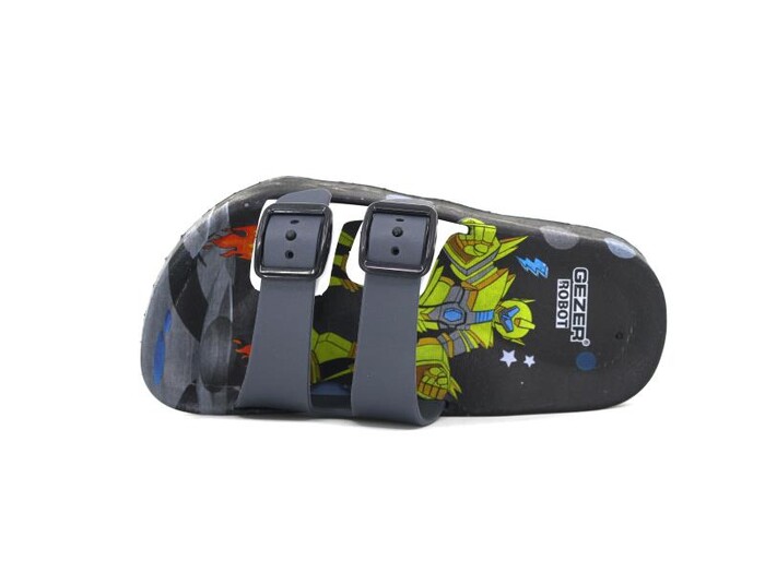 Gezer Patik 14789.00 Air Blow Çift Toka Kaydırmaz Terlik Beyaz - Gri - Gezer (1)