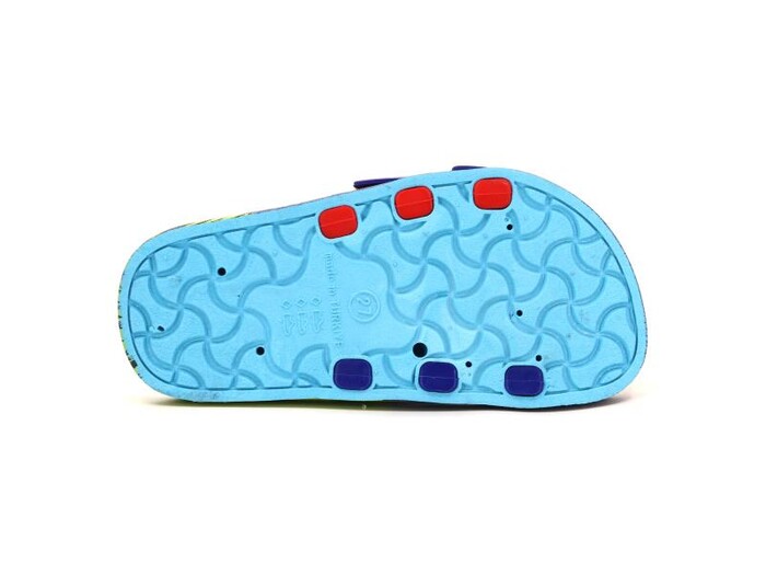 Gezer Patik 14790 Air Blow Çift Toka Kaydırmaz Terlik Kırmızı - Saks Mavi - 4
