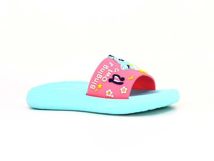 Gezer Patik 15044.00 Baykuş Baskılı Lux Eva Terlik Pembe - Mint Yeşili - Gezer