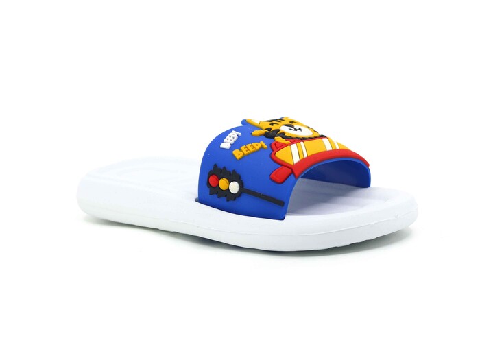 Gezer Patik 15046.00 Figürlü Düz Yüz Lux Eva Terlik Saks Mavi - Beyaz - Gezer