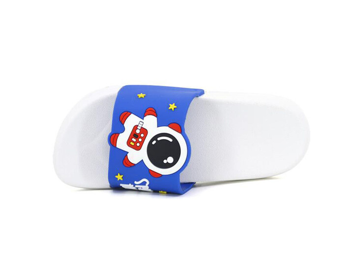 Gezer Patik 15255 Figürlü Space Rocket Günlük Terlik Saks Mavi - Beyaz