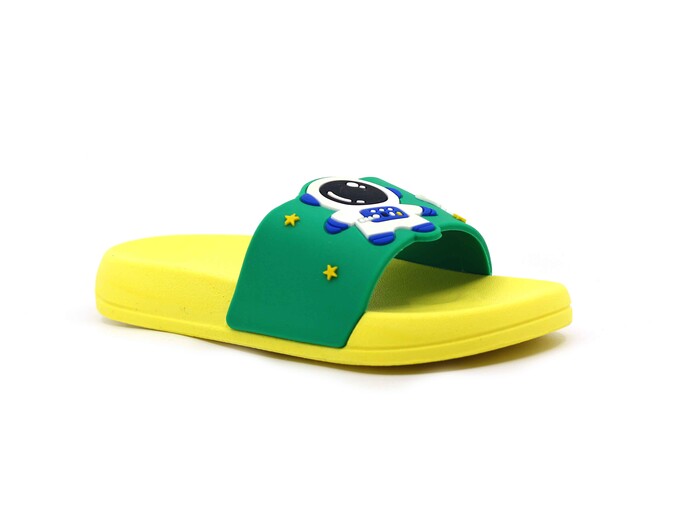 Gezer Patik 15255.00 Figürlü Space Rocket Günlük Terlik Yeşil - Sarı - Gezer