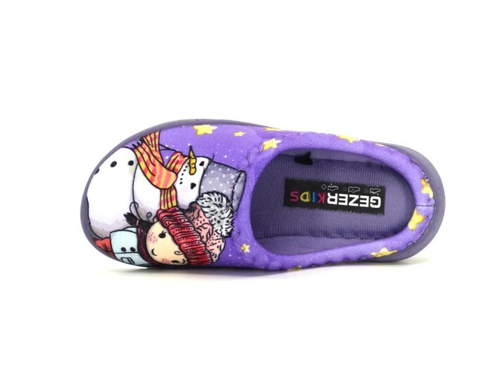 Gezer Patik 15380.00 Gondol Baskılı Kız Ev Terliği Mor - 2