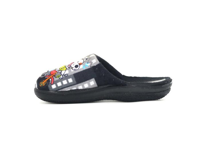 Gezer Patik 15417.00 Traşlı Baskılı Erkek Ev Terliği Siyah - 3