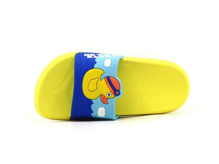 Gezer Patik 15630.00 Düz Yüz Figürlü Kız Günlük Terlik Buz Mavisi - Sarı - Gezer (1)