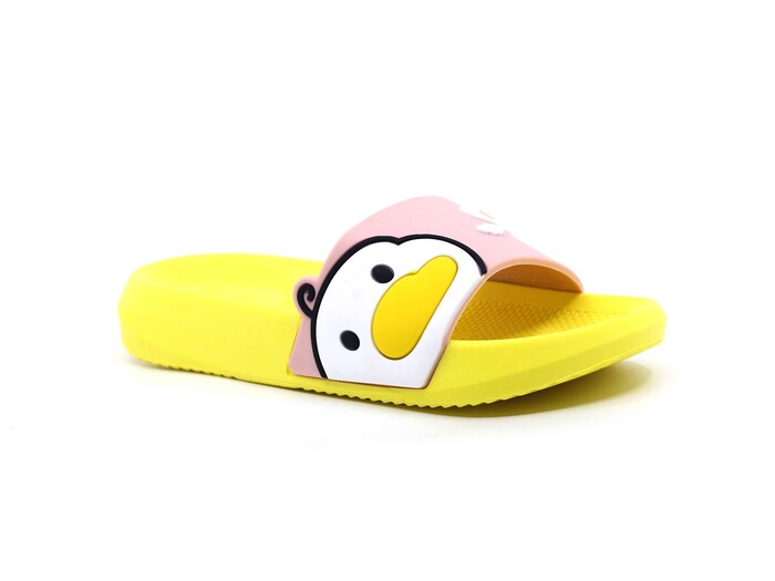 Gezer Patik 16248 Düz Yüz Figürlü Kız Günlük Terlik Pembe - Thumbnail