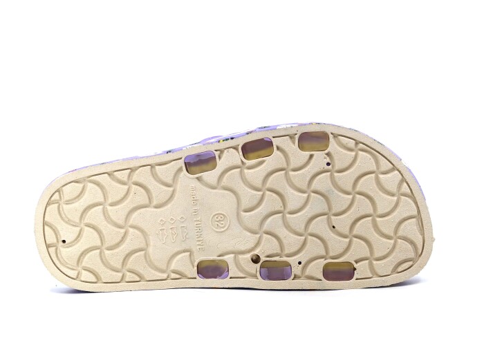 Gezer Filet 16260.00 Düz Yüz Figürlü Kız Lux Eva Terlik Eflatun - Lila - Beyaz - 3