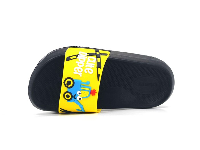 Gezer Patik 16266.00 Düz Yüz Figürlü Erkek Günlük Terlik Sarı - Siyah - 2