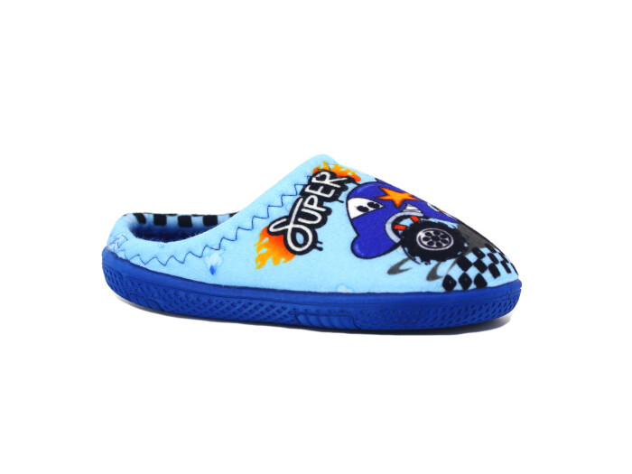 Gezer Patik 16675.00 Gondol Baskılı Erkek Ev Terliği Saks Mavi - Mavi - Gezer