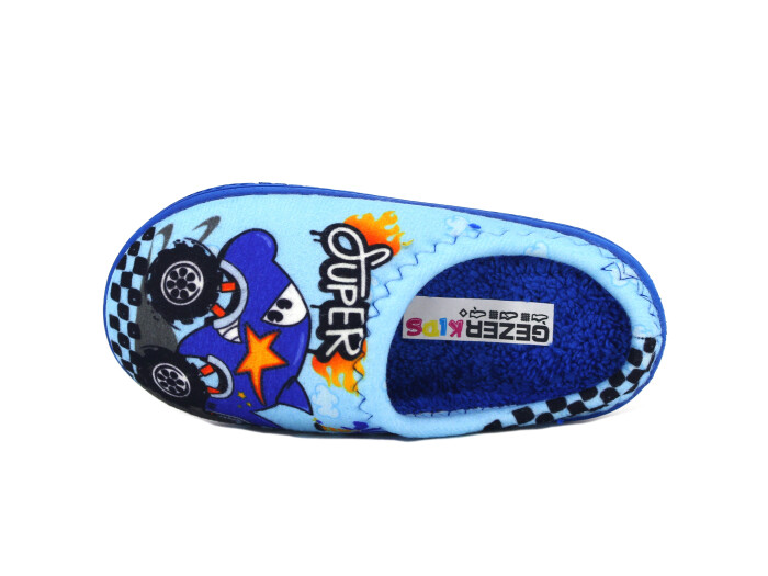 Gezer Patik 16675.00 Gondol Baskılı Erkek Ev Terliği Saks Mavi - Mavi - Gezer (1)