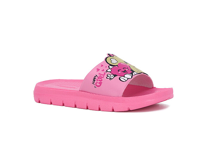 Gezer Patik 16818.00 Düz Yüz Figürlü Kız Günlük Terlik Pembe - Gezer