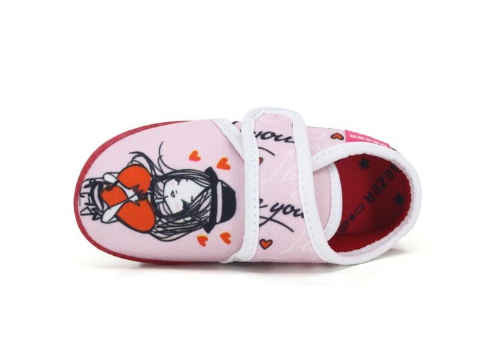 Gezer Patik 03372.00 PVC Kız Baskılı Panduf Pembe - Kırmızı - Gezer (1)