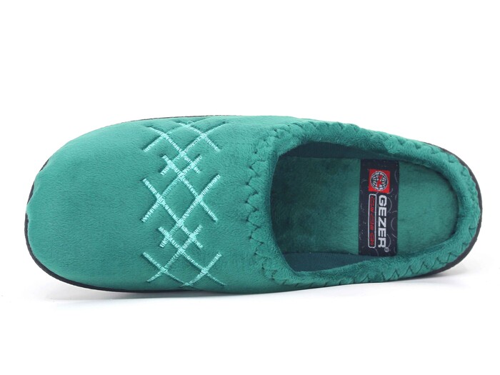 Gezer Zenne 02078.32 Nakışlı Gondol Ev Terliği Petrol Yeşili - Gezer (1)