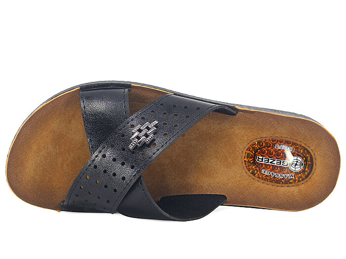 Gezer Zenne 10886.00 Çapraz Günlük Terlik Siyah - Gezer (1)
