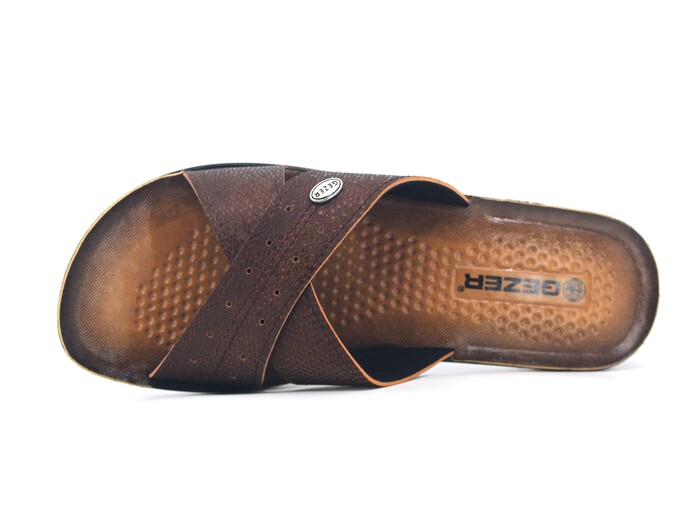 Gezer Zenne 10931.00 Çapraz Günlük Terlik Kahve - 2
