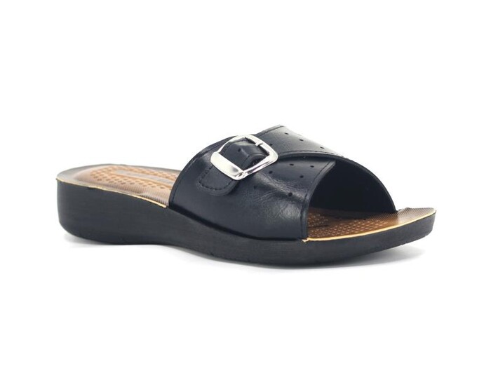 Gezer Zenne 10933.00 Tek Toka Delikli Comfort Günlük Terlik Siyah 