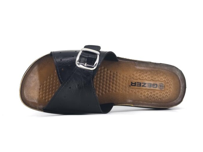 Gezer Zenne 10933 Tek Toka Delikli Comfort Günlük Terlik Siyah